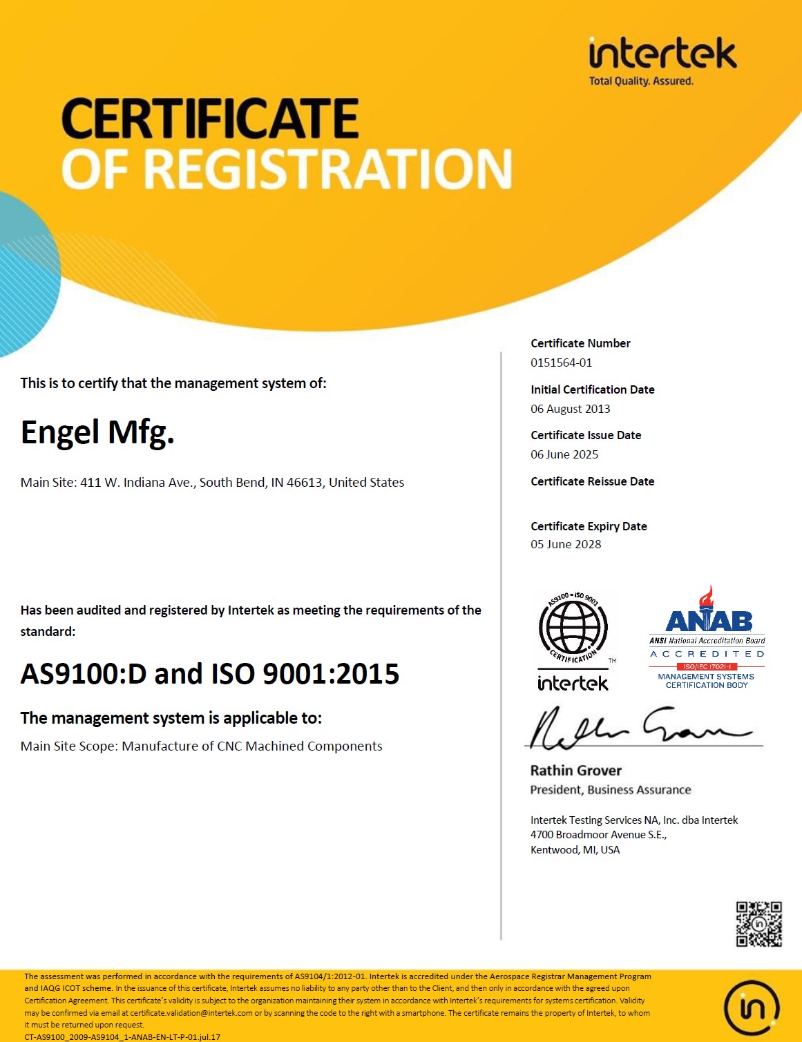 AS9100D ISO 9001:2015